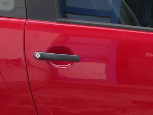 VW Fox 5Z Tür vorne rechts Beifahrertür rechts rot LY3D - ohne Anbauteile (181807)