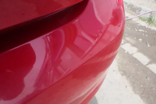 VW Fox 5Z Stoßstange hinten Stoßfänger rot LY3D Heckstoßstange (181817)