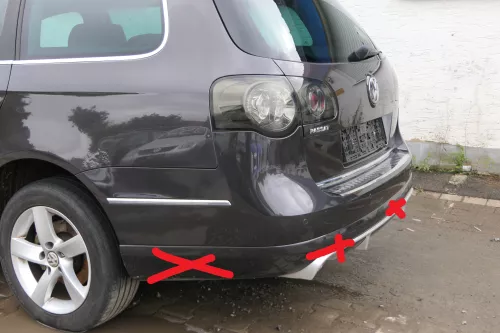 Passat 3C Kombi Stoßstange hinten Heckstoßstange Stoßfänger braun LC8Z PDC OBEN (181888)