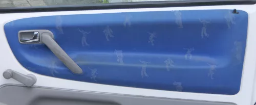 1x Lupo Arosa Türverkleidung Verkleidung Tür vorne rechts oben blau grau College