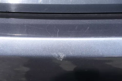 Skoda Fabia 5J Combi Stoßstange hinten Heckstoßstange grau LF8J (182248)