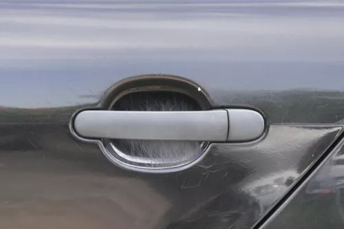 Skoda Fabia 6Y Limousine Schrägheck Tür hinten links schwarz LF9R (182299)