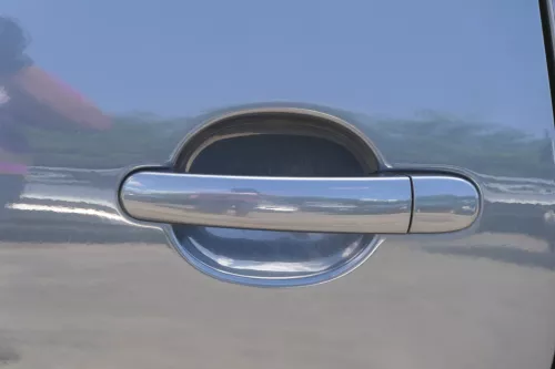 VW Polo 9N 9N3 Tür hinten links 4/5-Türer grau LC7V - ohne Anbauteile (182372)