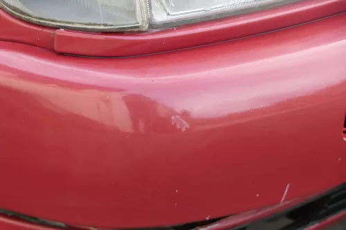 VW Polo 6N Stoßstange vorne 2-geteilte Frontstoßstange rot braun LC3M Stoßfänger (182539)