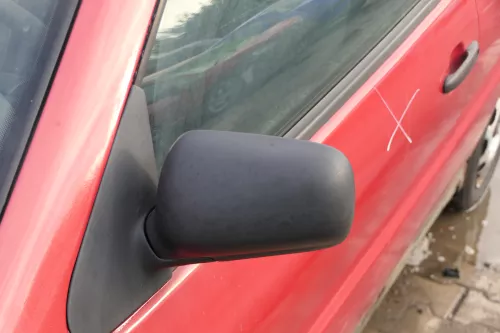 VW Polo 6N elektrischer Spiegel Außenspiegel links außen mit Glas schwarz matt