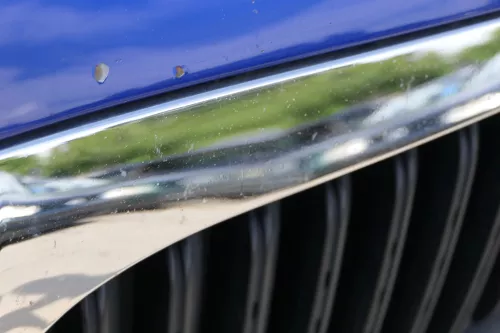 Skoda Fabia 5J Roomster Motorhaube Haube Klappe vorne blau LF5K (182549)