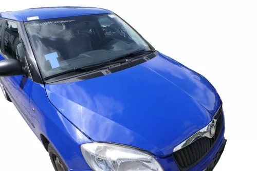 Skoda Fabia 5J Roomster Motorhaube Haube Klappe vorne blau LF5K