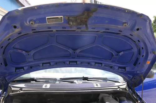 Skoda Fabia 5J Roomster Motorhaube Haube Klappe vorne blau LF5K (182549)