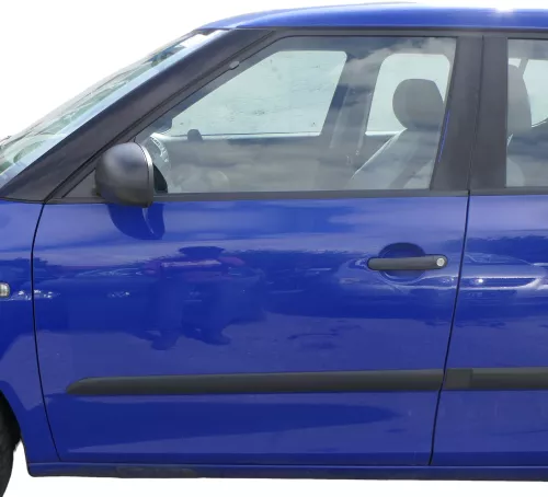 Fabia 5J Kombi + Limo Tür vorne links Fahrertür - blau LF5K -ohne Anbauteile