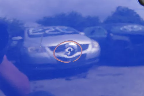 Fabia 5J Kombi + Limo Tür vorne links Fahrertür - blau LF5K -ohne Anbauteile (182552)