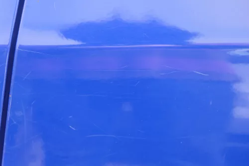 Skoda Fabia 5J Limousine Tür hinten links blau LF5W - ohne Anbauteile (182553)