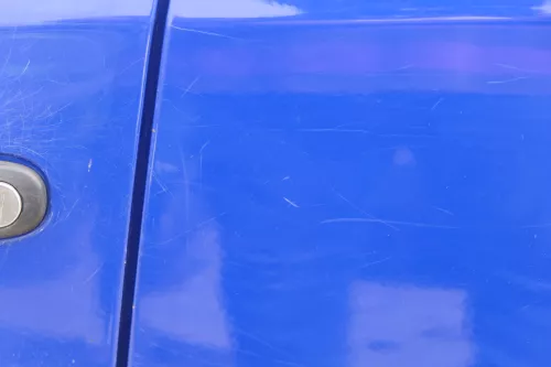 Skoda Fabia 5J Limousine Tür hinten links blau LF5W - ohne Anbauteile (182553)