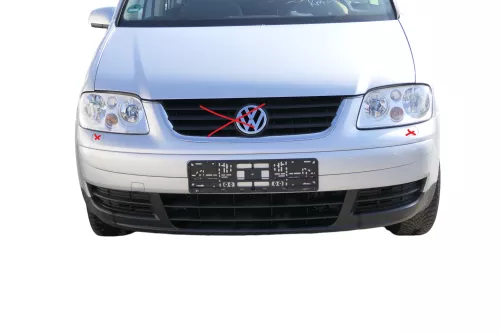 VW Touran 1T Stoßstange vorne Frontstoßstange Stoßfänger silber LA7W SWR (182588)