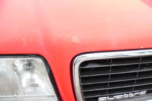 Audi 80 Motorhaube Frontklappe Haube rot LY3H - OHNE Grill (182802)