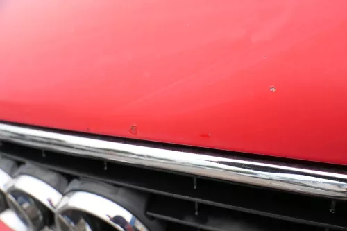 Audi 80 Motorhaube Frontklappe Haube rot LY3H - OHNE Grill (182802)