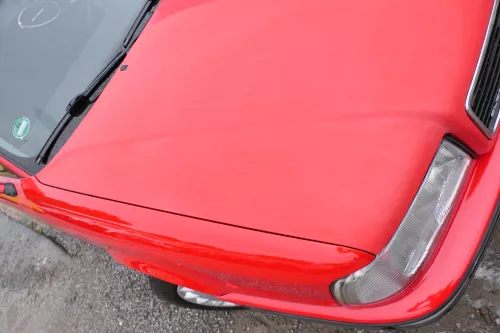 Audi 80 Motorhaube Frontklappe Haube rot LY3H - OHNE Grill (182802)