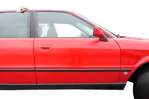 Audi 80 90 Tür vorne rechts Beifahrertür Rahmen Türblatt rot LY3H -ohne Anbautei