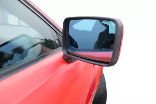 Audi 80 elektrischer elektrisch Spiegel Außenspiegel rechts mit Glas rot LY3H