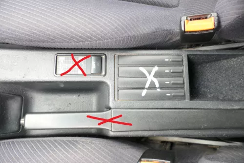 Audi 80 Mitteltunnel hinten Verkleidung um Handbremse 8A0863201F (182880)