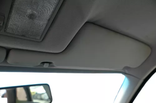 Audi 80 Sonnenblende vorne rechts grau platin Spiegel 893857552J (182891)