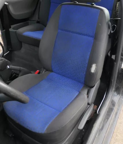 Arosa Lupo Sitz vorne links Fahrersitz Höhenverstellung blau schwarz