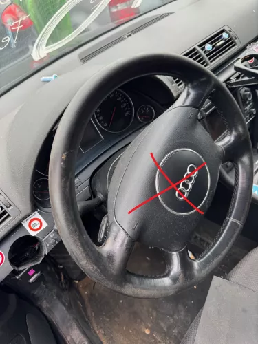 A6 4F A4 8E B7 B6 Lenkrad 4-Speichen 8E0419091BS 1KT soul schwarz Leder Nähte (183012)