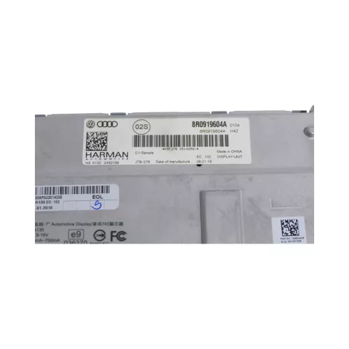 A4 8K Q5 Q7 Navi Navigation 8R0919604A Bildschirm Display Anzeige ORIGINAL NEU (183143)