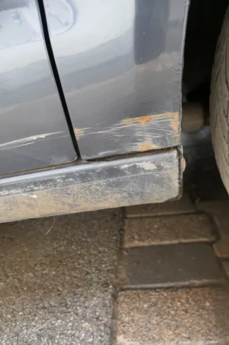 VW Polo 9N3 Kotflügel vorne rechts grau LC7V (183194)