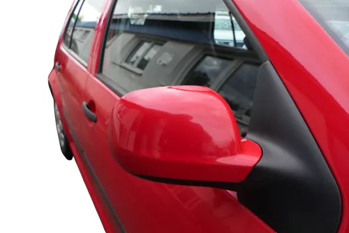 VW Golf 4 Bora manueller Spiegel vorne rechts Außenspiegel rot LP3G