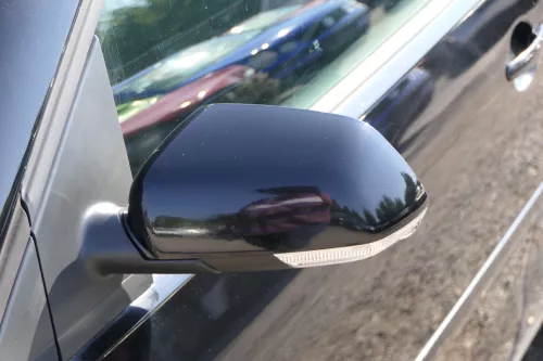 VW Polo 9N 9N3 mechanisch Spiegel Außenspiegel links vorne schwarz LC9Z Blinker