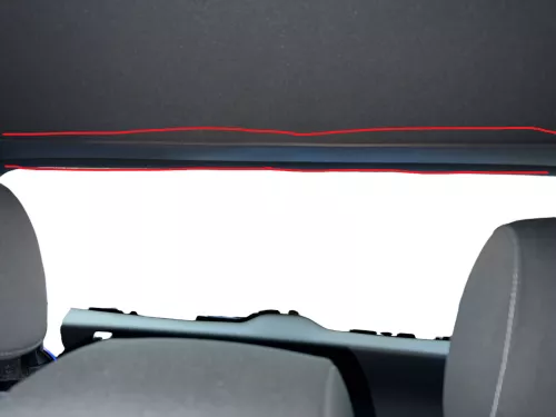 1x Polo 9N Verkleidung schwarz Abdeckung Kofferraum hinten oben