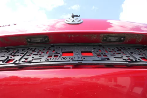 VW Polo 6N2 Stoßstange hinten Heckstoßstange Stoßfänger rot LP3G (183288)