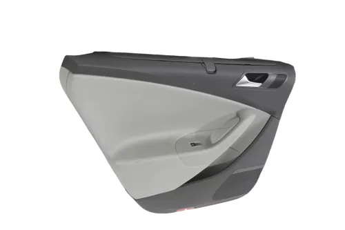 1x VW Passat 3C Kombi Türverkleidung Verkleidung Tür grau Leder Sonnenrollo link