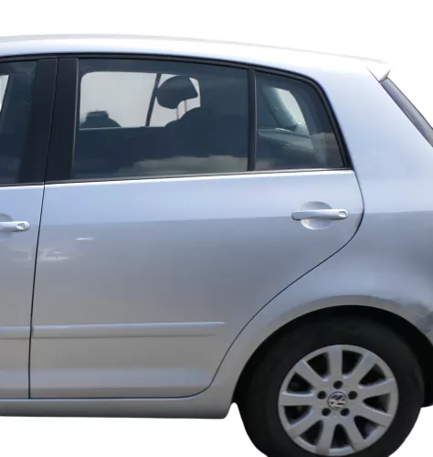 VW Golf Plus 5M Tür hinten links silber grau LA7W - mit Rahmen