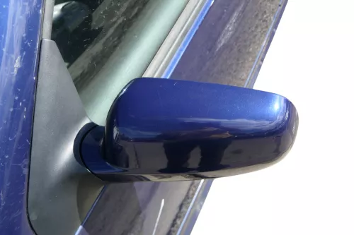 VW Golf 4 Bora elektrischer Spiegel vorne links Außenspiegel blau LB5N Glas (183474)