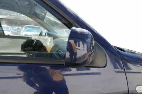 VW Golf 4 Bora elektrischer Spiegel vorne rechts Außenspiegel blau LB5N Glas (183476)