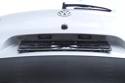 VW Fox 5Z Stoßstange hinten Stoßfänger silber LA7W Heckstoßstange (183545)