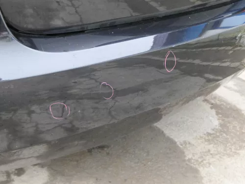 Fabia 5J Schrägheck Limousine Stoßstange hinten Heckstoßstange schwarz LF9R (183594)