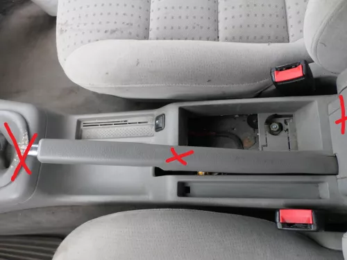 VW Passat 3B Mitteltunnel Verkleidung Mittekonsole Abeckung grau