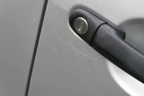 Skoda Fabia 6Y Kombi Limousine Tür vorne rechts Beifahrertür grau silber LF7T (183659)