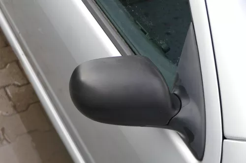 Skoda Fabia 6Y mechanischer Spiegel Außenspiegel rechts grau schwarz matt Glas