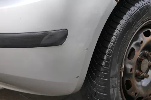 Skoda Fabia 6Y Schrägheck Stoßstange hinten Heckstoßstange grau silber LF7T (183678)