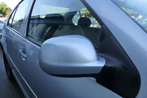 VW Golf 4 Bora elektrischer Spiegel vorne rechts Außenspiegel blau LB5S Glas (183690)