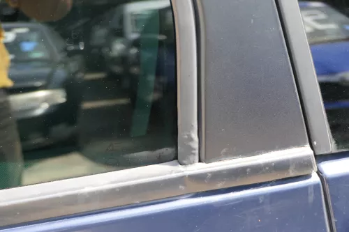 Sharan 7M Seat Alhambra Tür links hinten blau LA5G ab Bj.2000 Facelift ohne Anba (183720)