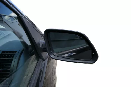 VW Polo 9N 9N3 mechansicher Spiegel Außenspiegel rechts vorne schwarz Blinker (183792)