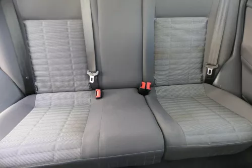VW Polo 9N 9N3 Sitz Rückbank Sitzfläche Sitze 3 Punkt Gurt hinten blau OHNEKopfs (183806)