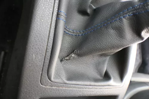 VW Polo 9N 9N3 Schaltknauf Schaltsack Schaltung 6Q1711113G Leder schwarz