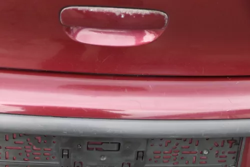 VW Polo 9N 9N3 Stoßstange Heckstoßstange hinten rot LC3R - Einparkhilfe PDC (183818)