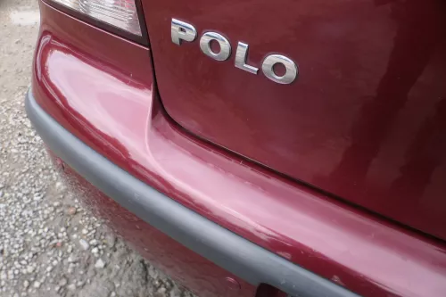 VW Polo 9N 9N3 Stoßstange Heckstoßstange hinten rot LC3R - Einparkhilfe PDC (183818)