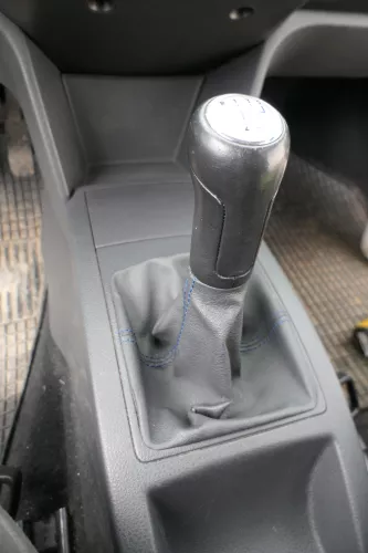 VW Polo 9N 9N3 Schaltknauf Schaltsack Schaltung 6Q1711113G Leder schwarz